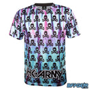 HK Army All Over Tie Dye-Black Skulls Dry Fit