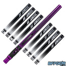 8 barrel inserts shown in black, as well as the Nova barrel. A straight, streamlined pattern with linear porting, the inlays are dust black, and the outside is gloss purple.