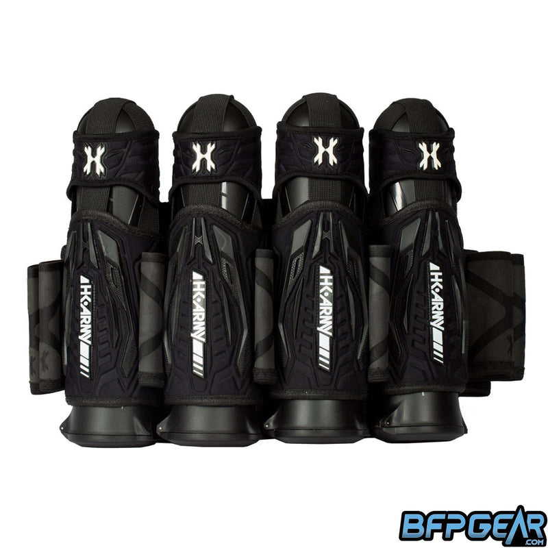 The HK Army Zero G 2.0 Pod pack shown in black. Four main ejector sleeves with 3 pod sleeves in between and 4 pod sleeves on the sides.
