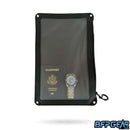 The Infamous FNDN large window pouch. Waterproof pouch to keep small items inside. This pouch can comfortably fit a passport, wrist watch, and a lot of other items.