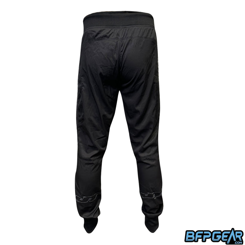 This is a back view of the JT Pro Joggers. All black with grey JT logos on the calves.