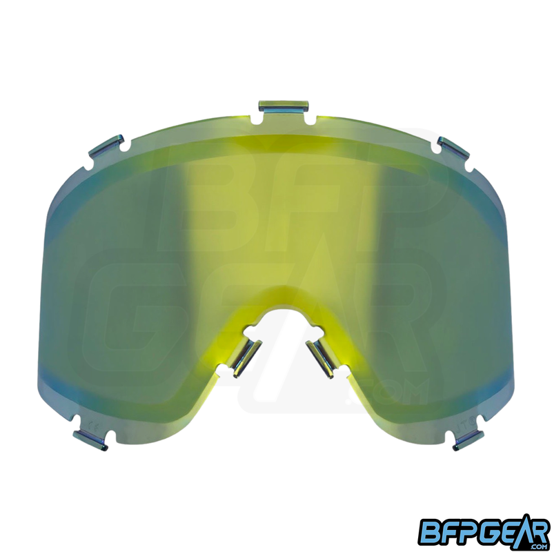 JT Spectra lens in Prizm Yellow Retro. Fits all goggles that accept the JT Spectra line of lenses.