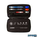 The case that the LAZR barrel comes in with colored inserts. Extra rubber pieces for the barrel back, and slots for the barrel front and inserts.