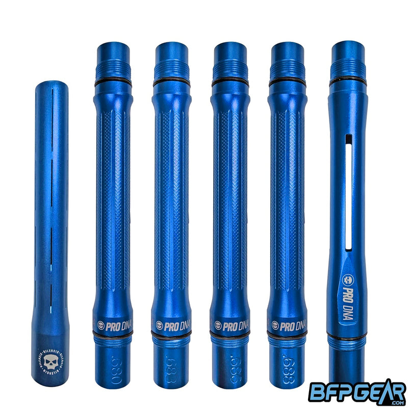 Dust Blue PRO DNA Silencio Full Barrel Kit showing barrel backs with sizing and tip.