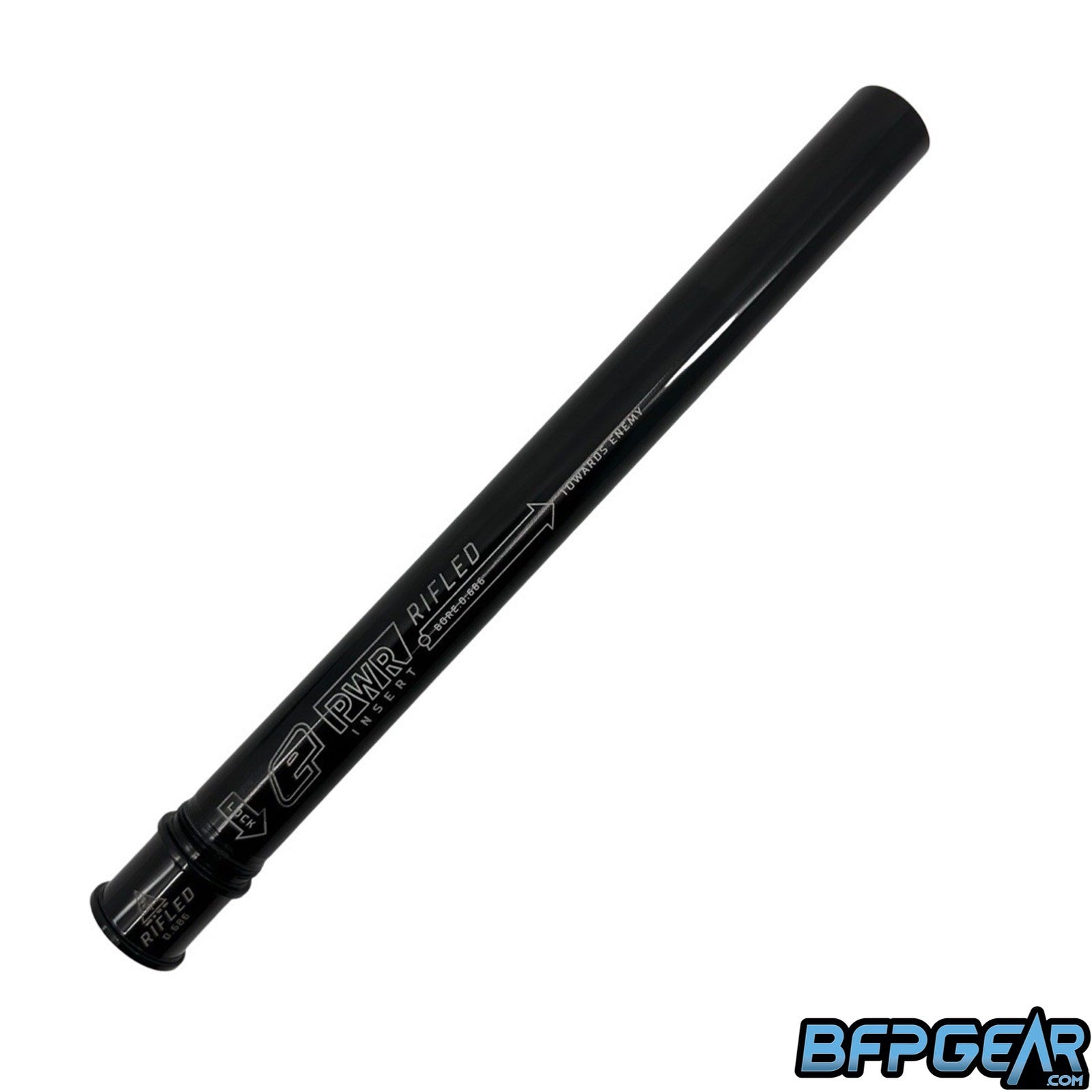 The rifled PWR insert for the S63 barrel system. Rifled control bore for shaped paintball rounds.