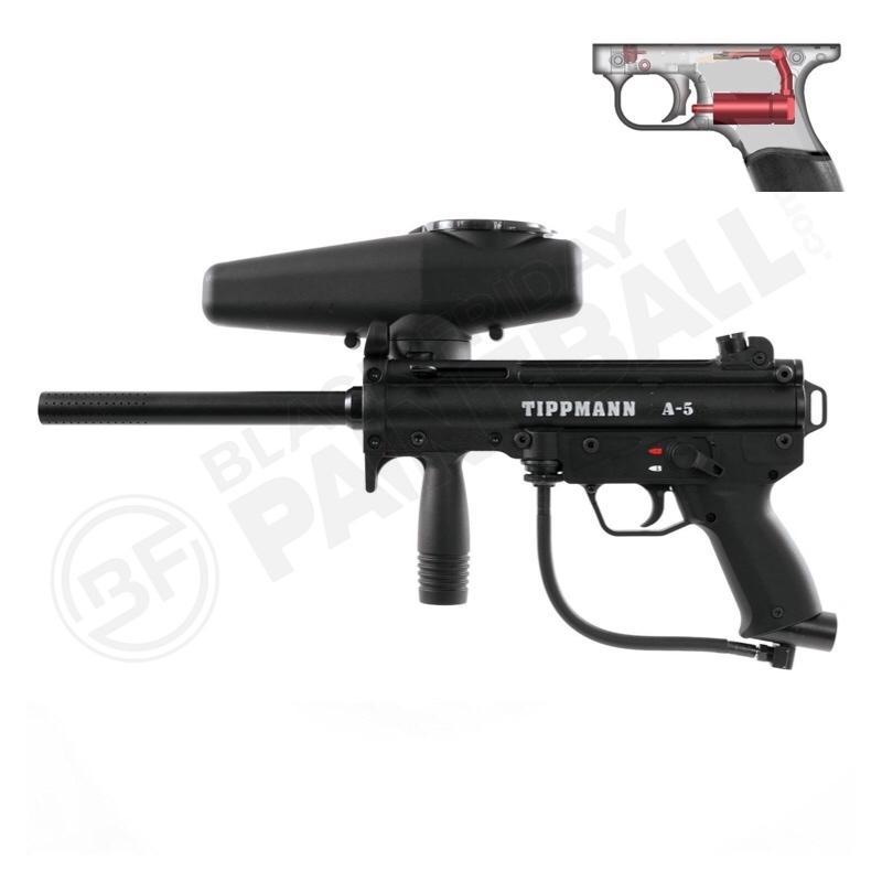 Tippmann A5 Paintball Gun w/ Response Trigger - Black