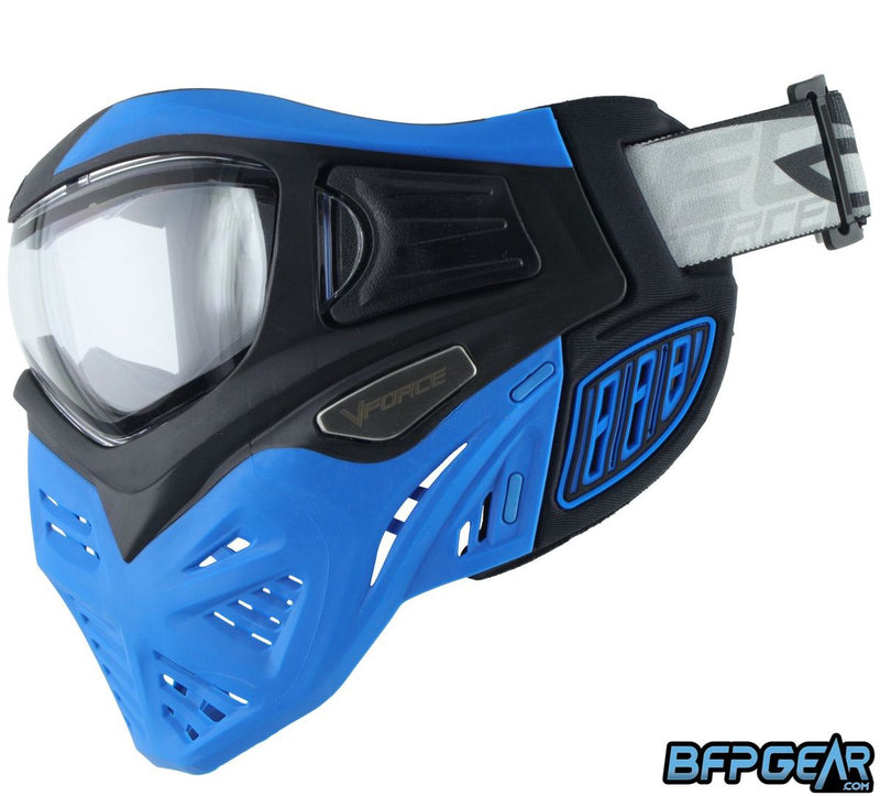 VForce Grill 2.0 Paintball Mask - Azure Black/Blue