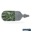 Knuckle Butt tank cover in WKS Knife Camo. Green, olive and light green swirl pattern with two knives in an X. We Kill Suckers is over the knives in black text.