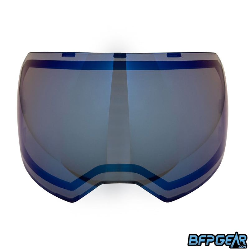 Empire EVS Lens in Blue Mirror. The outside is a blue mirror finish.