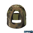 The Exalt Tank Grip in Jungle Camo. The pattern is a mix of olive, brown, and black in a swirl pattern. The top of the tank grip has Exalt's insignia on it.