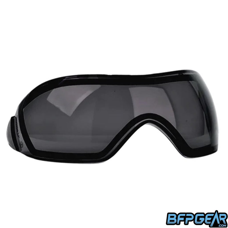 The V-Force Grill lens in Ninja Smoke. The outside finish of the lens is dark grey and transparent.