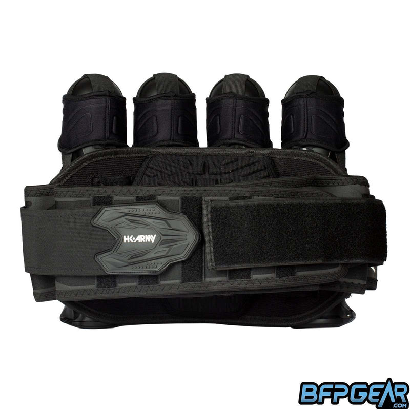Pictured is the HK Army Zero G 2.0 harnesses straps to secure it on your persons. Multiple velcro straps ensure the pod pack doesn't move all over the place.