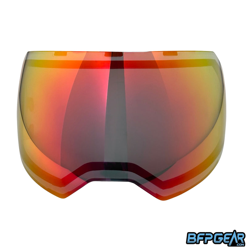 Empire EVS Lens in Sunset Mirror. The outside is a red/orange mirror finish